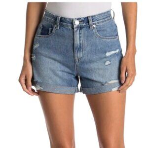 Blank NYC High-Rise Distressed Denim Shorts